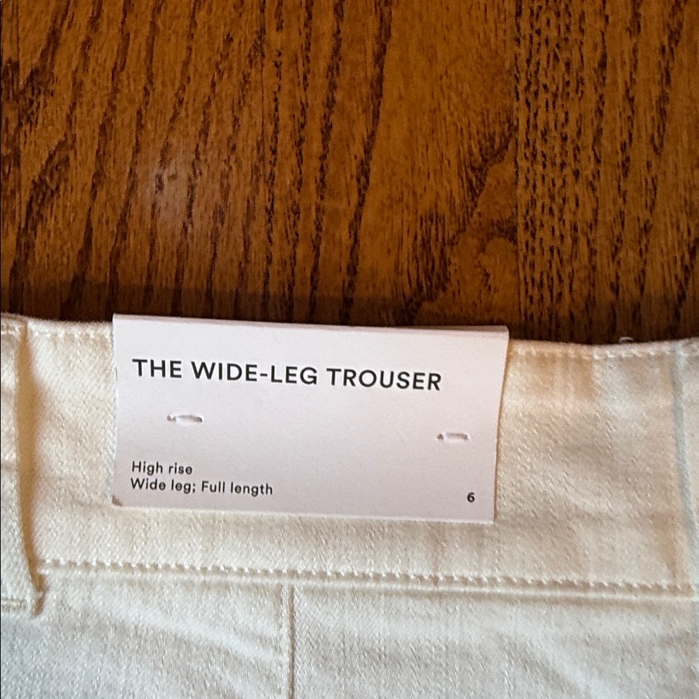 Ann Taylor Cream/White Wide-Leg Pants - Picture 8 of 13